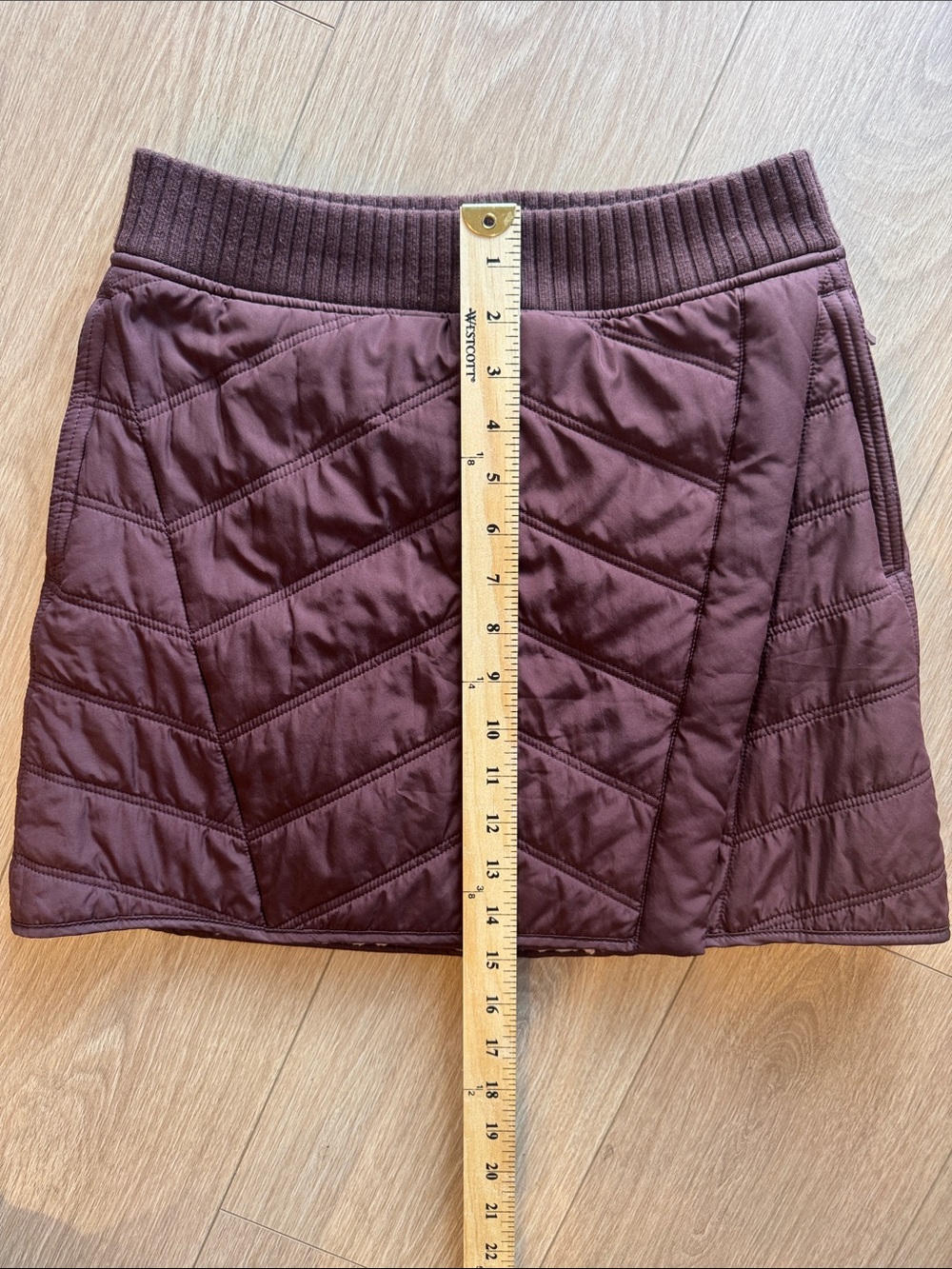Prana Diva Wrap Skirt Wedged Wood Quilted Mini Size XS - Picture 14 of 14